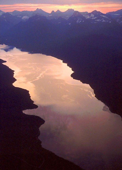 Lake McDonald aerial view